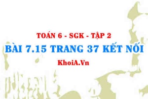 Bài 7.15 trang 37 Toán 6 Tập 2 Kết nối tri thức